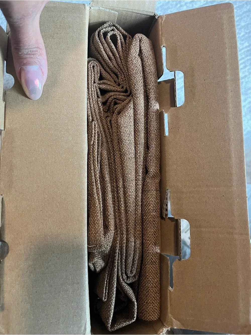 MIULEE 100% Blackout Linen Curtains for Bedroom 52x45 Inches Brown 2600/bb8-1